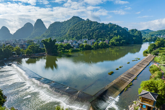 荔浦荔江国家湿地公园夏季风光