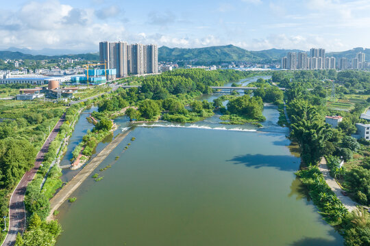 荔浦荔江国家湿地公园夏季风光