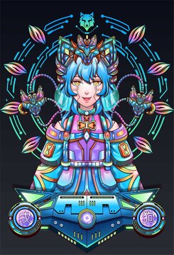 賽博朋克元宇宙十二生肖之戌狗
