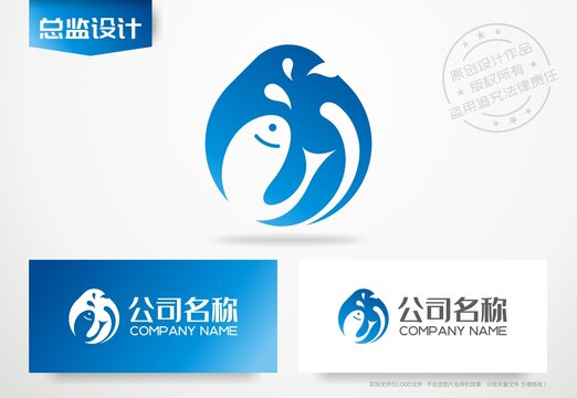 生鲜公司logo海鲜标志