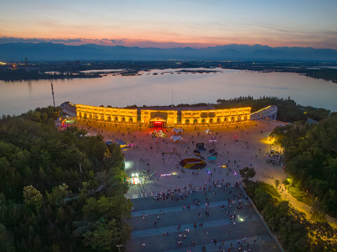 宁夏银川览山公园夜景