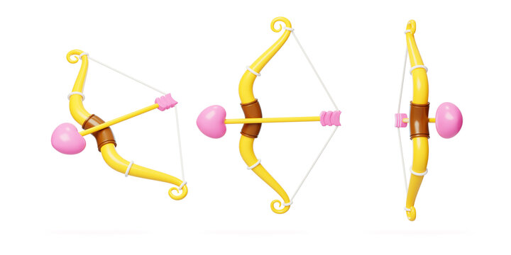 表白愛(ài)心浪漫愛(ài)情幸福弓箭3D