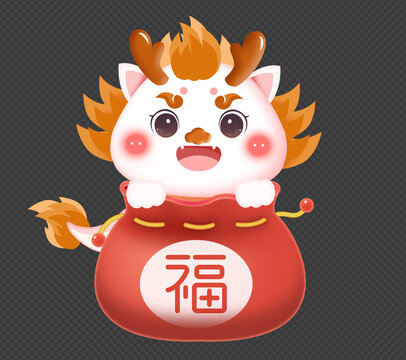 龍年2024手繪卡通小龍