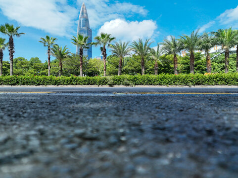 汽车广告背景图道路广场