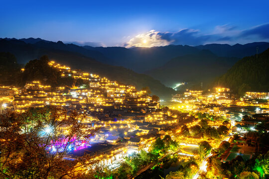 贵州西江千户苗寨夜景