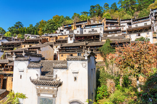 江西婺源篁岭景区的古建筑美景