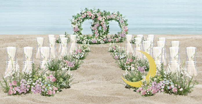 海边沙滩婚礼