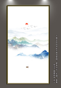 寫意山水裝飾畫