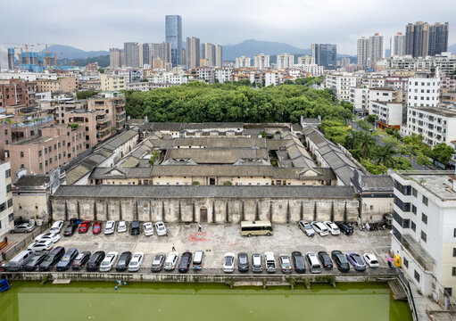 航拍龙岗区横岗茂盛世居