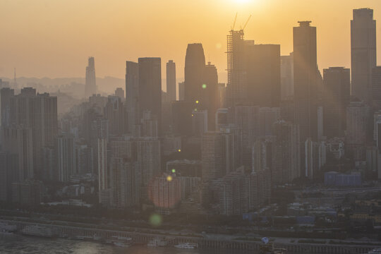 重庆渝中半岛夕阳