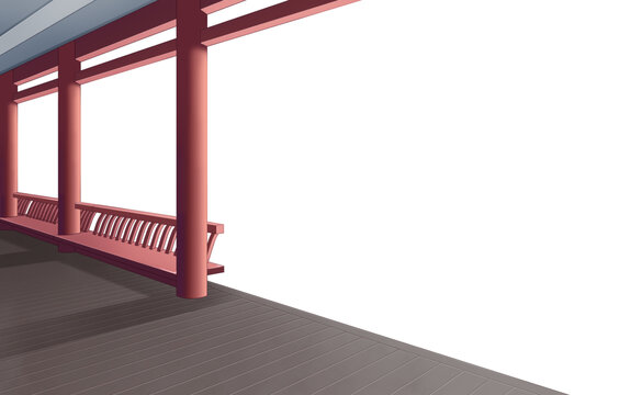 古風走廊建筑