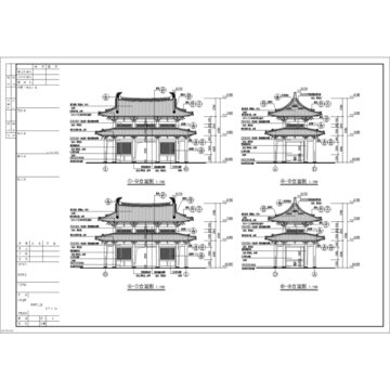 仿唐古建筑施工图