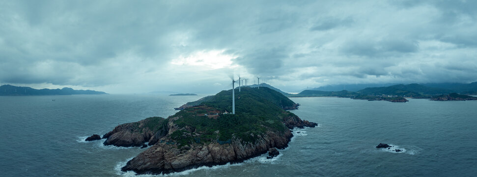 霞浦吕峡灯塔岛全景