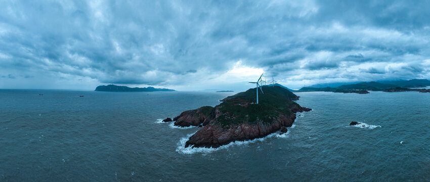 霞浦吕峡灯塔岛全景