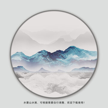 意境水墨山水画