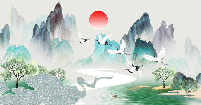 傳統(tǒng)青綠山水