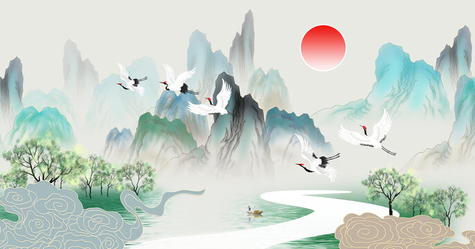 傳統青綠山水畫