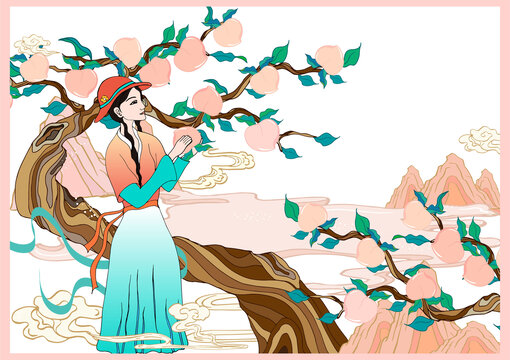 桃子插畫