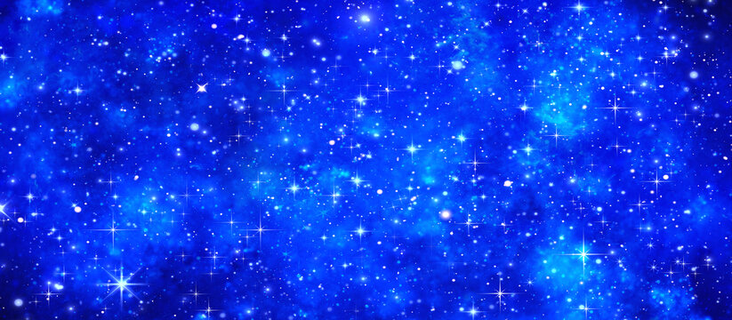藍(lán)色流星璀璨星空