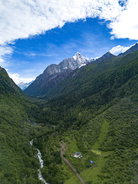 四姑娘山川西雪山草甸森林自然