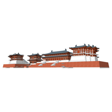 大明宮軸測效果圖