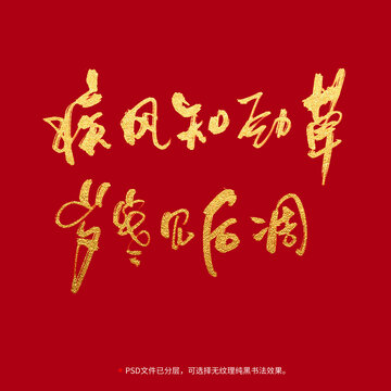 疾風(fēng)知?jiǎng)挪輾q寒見(jiàn)后凋