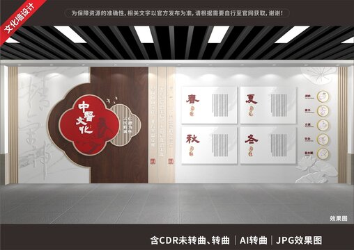 中医文化展示展厅墙