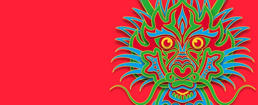 龍插畫矢量圖案背景