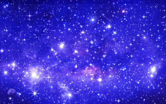 藍色唯美星空