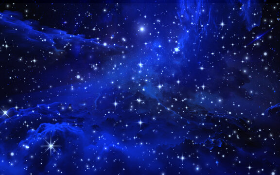 浪漫深藍色唯美星空