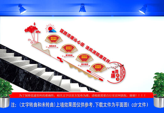 医院廉洁楼梯文化墙