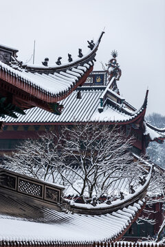 杭州灵隐寺雪霁