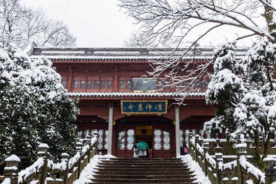 杭州灵隐寺雪霁