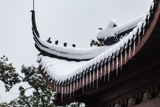 杭州永福寺雪霁