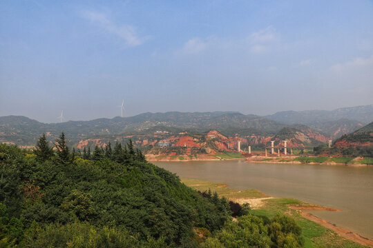 三门峡黄河大坝俯瞰