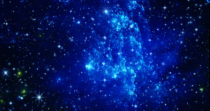 藍色美麗唯美星空