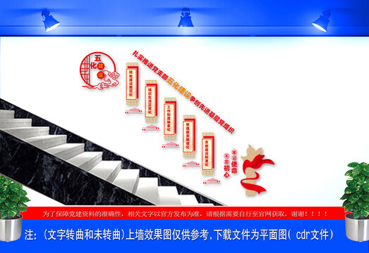 黨支部五化建設(shè)樓梯文化墻
