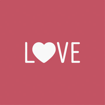 英文单词LOVE字体设计