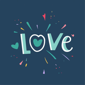 英文單詞LOVE字體設計