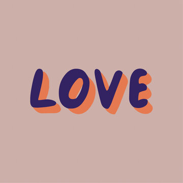 英文單詞LOVE字體設計