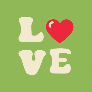 英文單詞LOVE字體設計