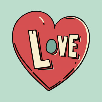 英文單詞LOVE字體設(shè)計(jì)