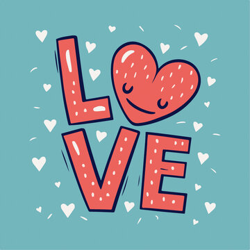英文單詞LOVE字體設計