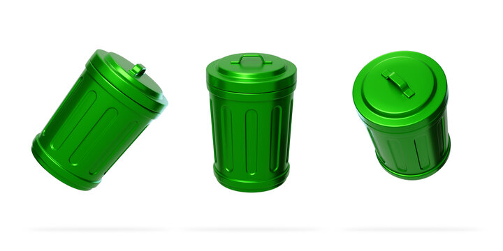 环保桶整洁卫生垃圾分类3D