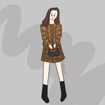時尚可愛少女