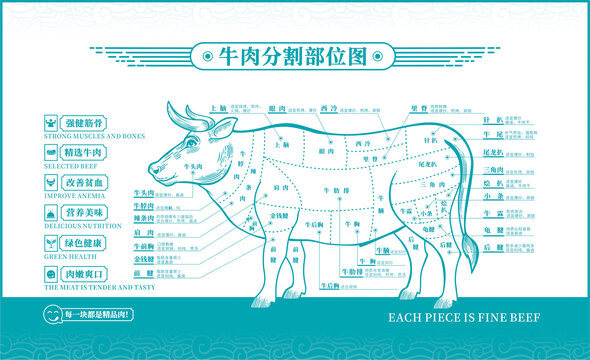 牛肉分解圖