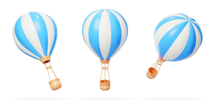 浪漫热气球旅行度假出游3D