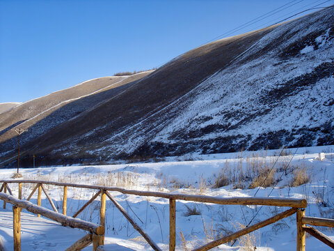 内蒙古阿尔山的雪景