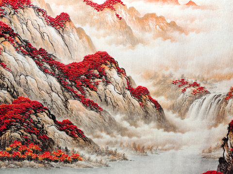 抽象山水圖案