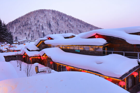 雪乡夜景